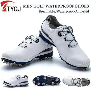 TTYGJ Profissional Masculina de Esportes de Tênis Impermeável Sapatos de Golfe para os Homens Ultra-luz de Golfe Calçado Anti-derrapante Móveis Unhas Treinador