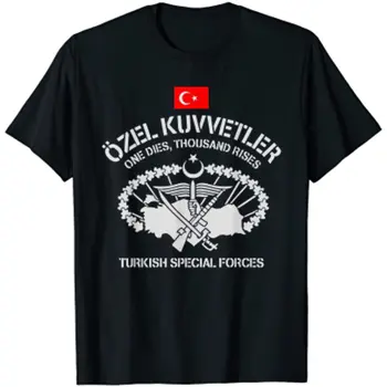 Turco Forças Especiais Homens T-Shirt De Manga Curta De Algodão Casual De Verão Meninos T-Shirts
