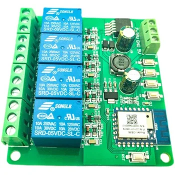 Tuya de Quatro vias wi-Fi Bluetooth Remoto Módulo de Relé de APLICATIVO para Celular Interruptor de Controle de Jog Auto-fecho de Temporização