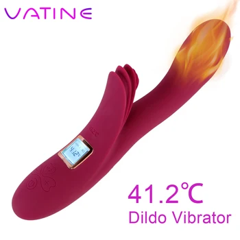 VATINE 10 Velocidade do Ponto de G Vibrador Massageador Feminino Masturbador Aquecimento Vibrador Varinha Estimulador de Clitóris Brinquedos Sexuais para as mulheres