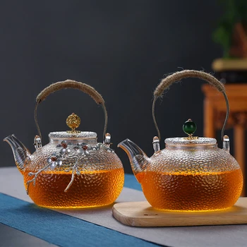 Vidro Resistente ao calor Bule de Chá Filtro de kung fu Chinês Conjunto de Chá Puer Chaleira de Café de Vidro Maker Office Chá de Panela