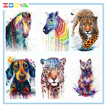 Zooya 5D Diy Diamante Pintura de Arte Abstrata Completo Quadrado/Redondo Bordado de Diamante Kit Animal Mosaico de Decoração de Casa de Arte Presente Lx602