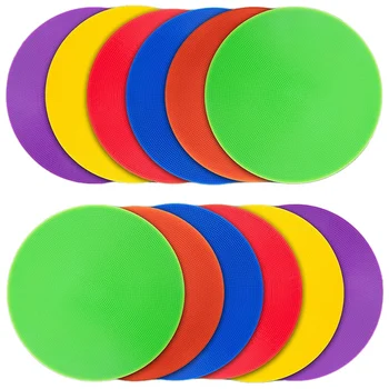 12Pcs Colorida Marcador de Não-Deslizamento Agilidade Marcadores de Televisão Cones Pontos Para o Futebol de Treinamento de Basquete Prática de Dança