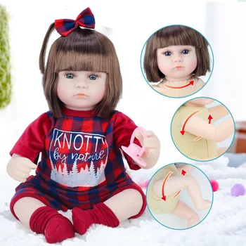 2020 Novas Quente 42cm Bebê Reborn Dolls Vinil Macio Brinquedos Para Meninas Adoráveis Reborn Baby Girl Realista Recém-nascido Presente de Aniversário de Boneca