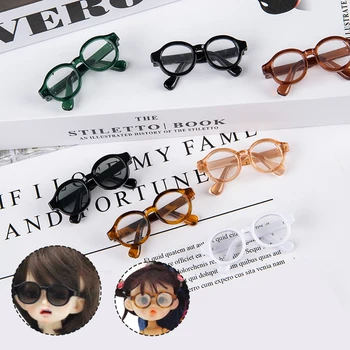 4.5 cm Mini Óculos Bonito para 1/6 1/8 1/12 BJD Bonecas de Brinquedo Acessórios da Boneca de Presente De 2022, Ano Novo Boneca Acessórios