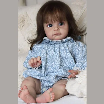 55CM Maggie 3D Pintado Bebe Reborn Boneca muñecas renascer reales para meninas muñeca bebe reborn куклы renascer