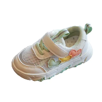 A coleção primavera / Verão Kids Calçados Unissex Macio, com solado Respirável Meninas Desporto Sapatilha Sapatos Crianças Sapatos de Lazer-Branco 1 2 3 4 5 6