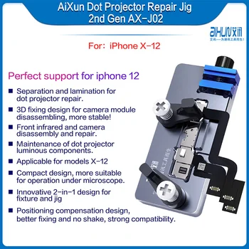 AIXUN X-12 Para o iPhone da APPLE X/XR/XS/11/Pro/Max/12 Telefone Móvel da Câmera Assistente de Reparo de 2 em 1 Matricial de Reparação de Fixação