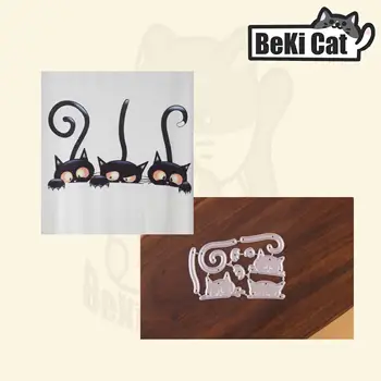 animais, gato preto de Corte de Metal Morre Stencils para DIY Scrapbooking álbum de fotos Decorativo DIY Cartões de Papel