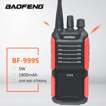 Baofeng BF-999S Mais Walkie Talkie 5W UHF Duas vias Estação de Rádio Transceptor de HF Atualização BF-888s PMR446, CB Presunto Transmissor de Rádio