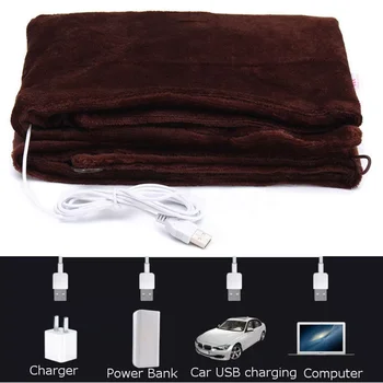 Casa de carro Elétrico de Aquecimento Aquecimento Cobertor, Almofada de Ombro Pescoço Móvel Aquecimento Xale USB Macio 5V 4W Ourdoor Macio Aquecida Xale