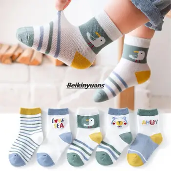 Crianças meias tubo fino arrastão criança meias pura menino menina de meias meias de bebê meias de algodão no verão infantil sokken