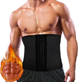 Homens de Látex Cintura Treinador Espartilhos Fitness Shaper do Corpo para a Perda de Peso, Queima de Gordura, Suor Cinto de Emagrecimento Aparador de Treino Shapewwear