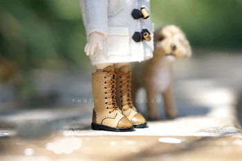 OB11 boneca sapatos adequados para OB11 blyth tamanho de moda bonito de todos-jogo do estilo Britânico de botas de cano alto boneca acessórios (quatro cores)