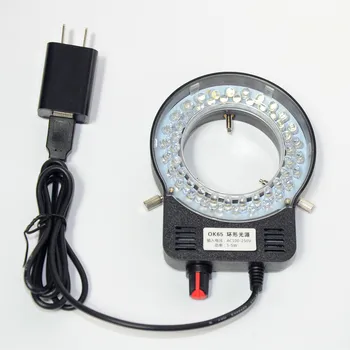 USB 52pcs White Lâmpadas LED Ajustável Luzes Brilhantes Lâmpadas Biológicas Microscópio Estereofónico Fonte de Luz Anel de Lâmpada 3-5W AC100-240V